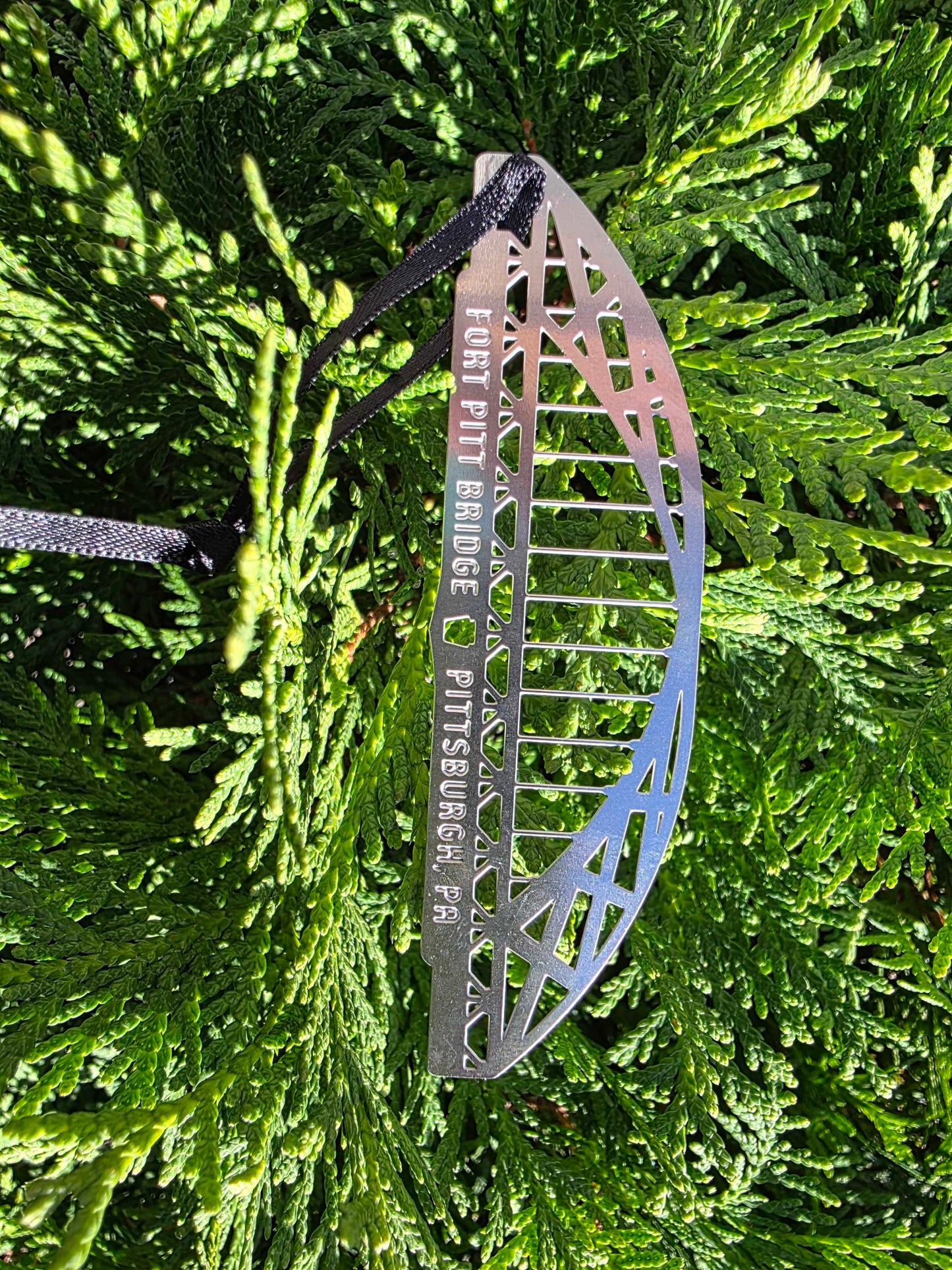 Fort Pitt Bridge Steel Ornament