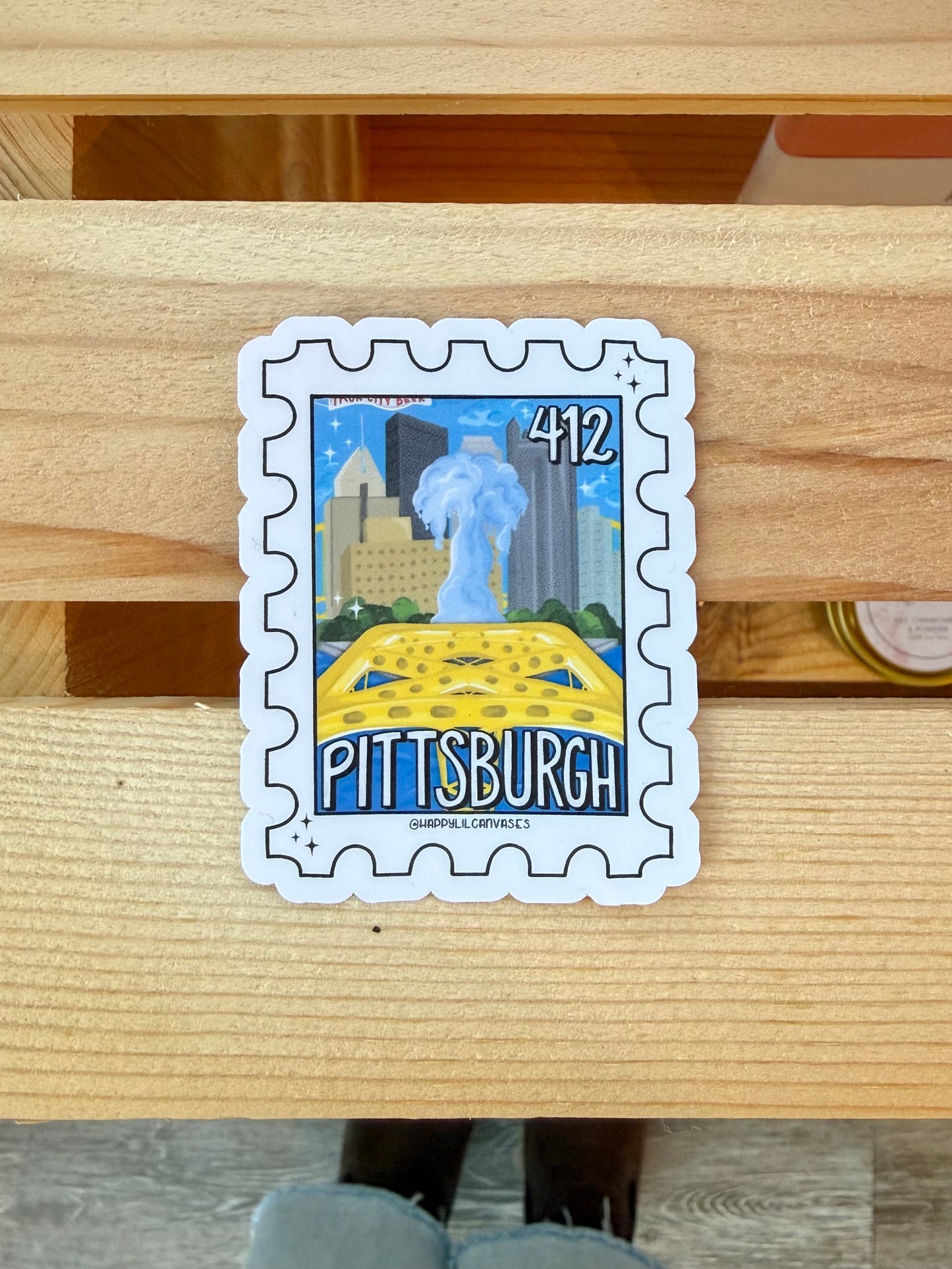Pittsburgh Stamp Sticker