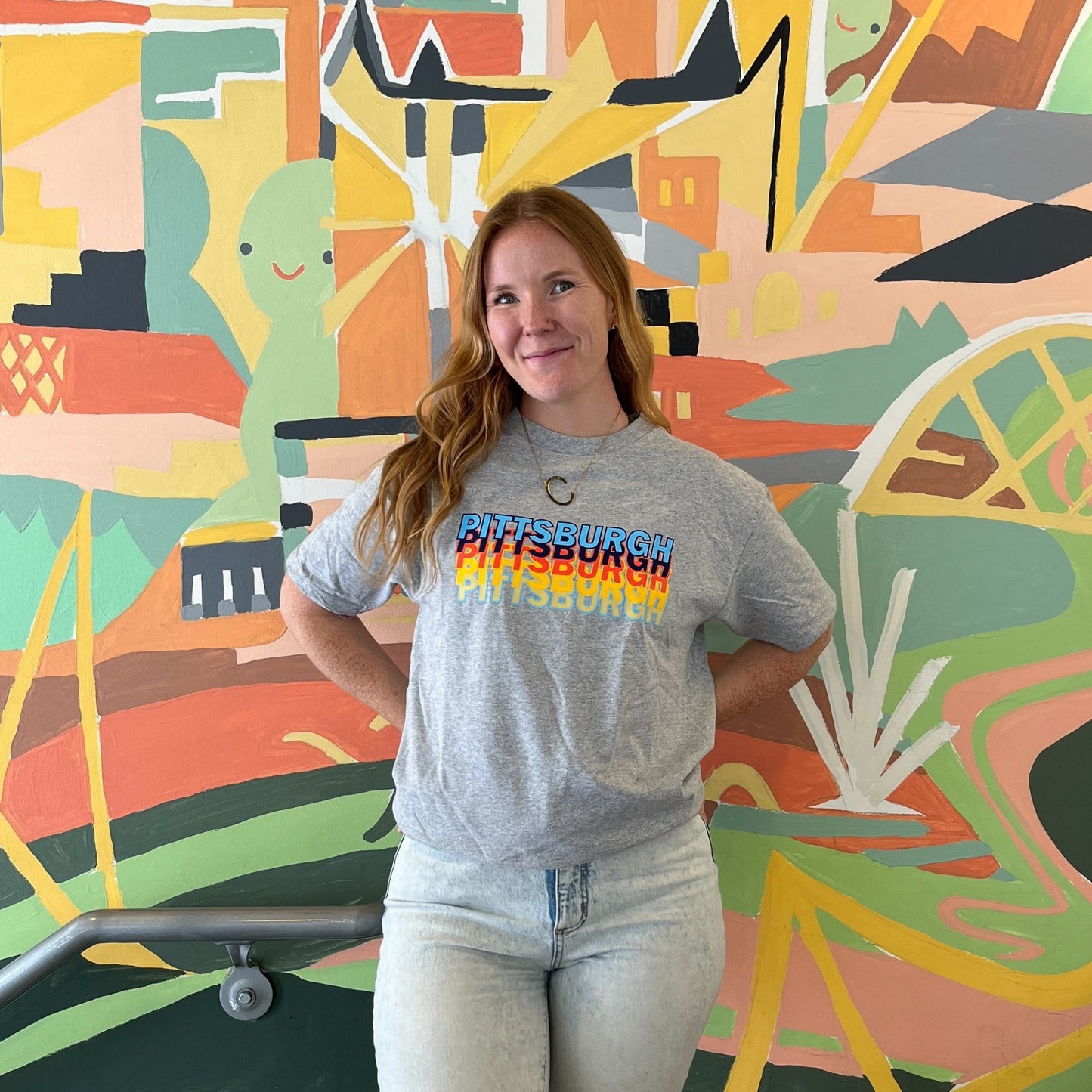 Pittsburgh On Repeat Tee - Grey Htr