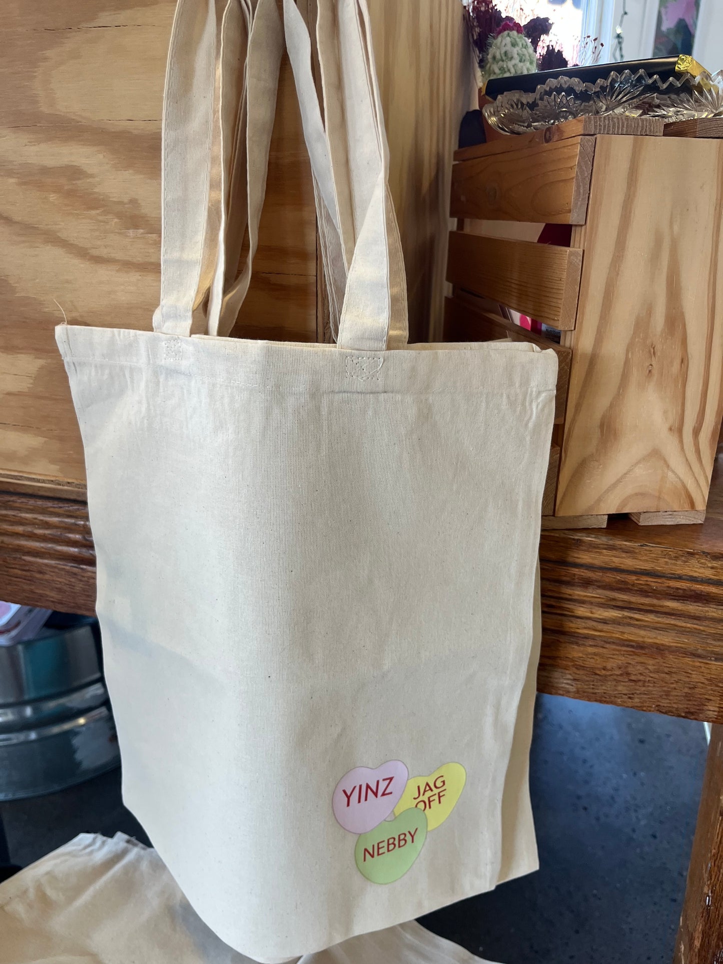 Pittsburghese Conversation Heart Tote