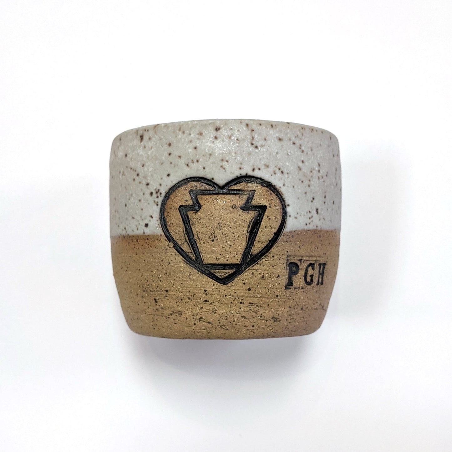 Heart Keystone Ceramic Mini Cup