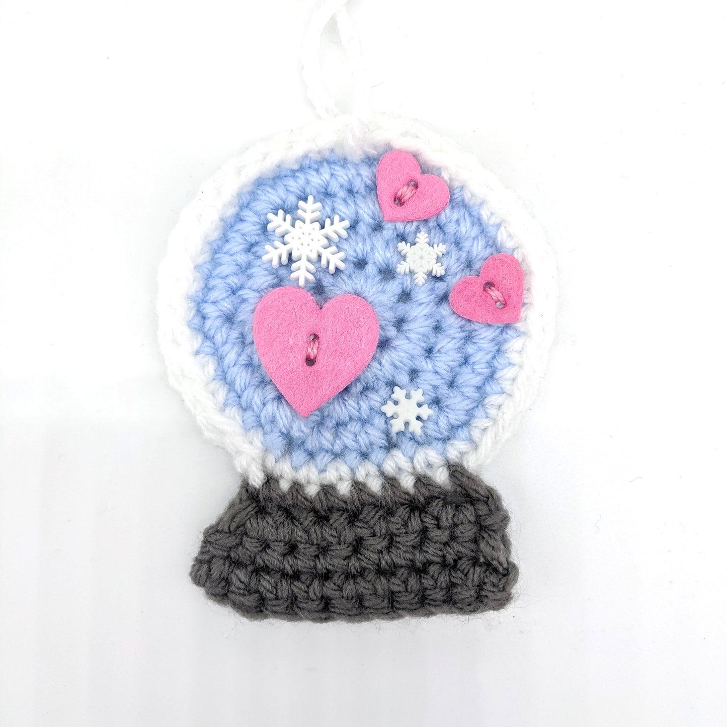 Crochet Snow Globe Ornament