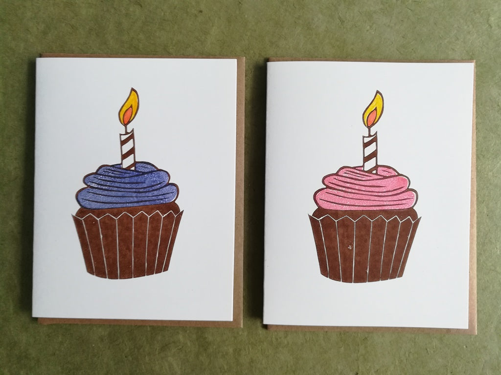 Birthday Cupcake Card - Assorted