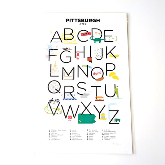 Pittsburgh A to Z Print