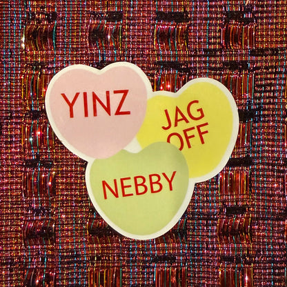 Pittsburghese Conversation Heart Sticker