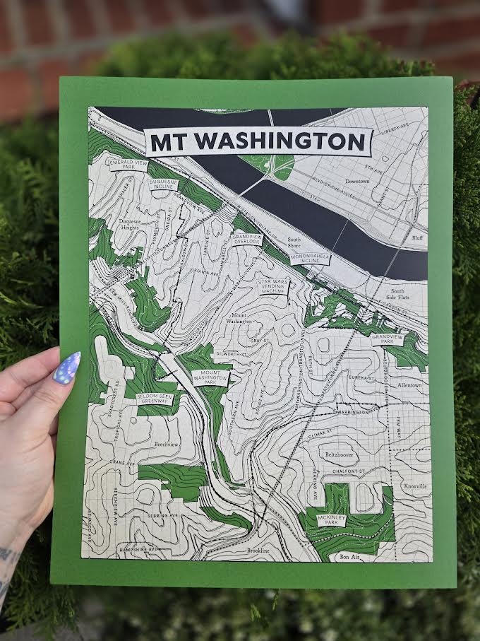 Mt Washington Map Print