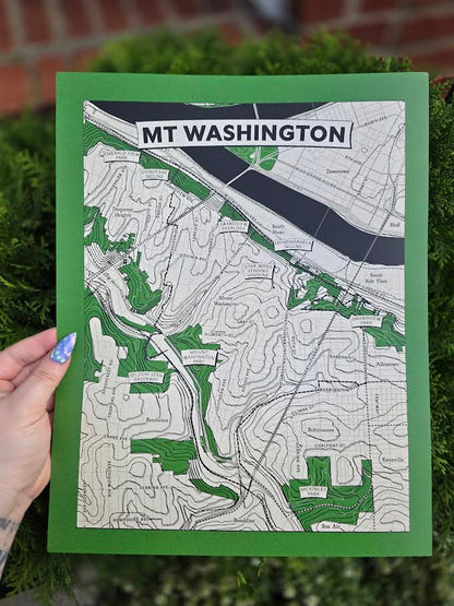 Mt Washington Map Print