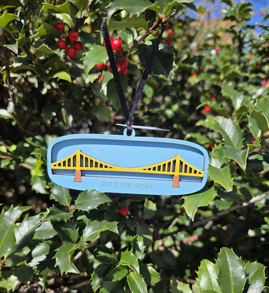 Painted Pittsburgh Bridge Ornament