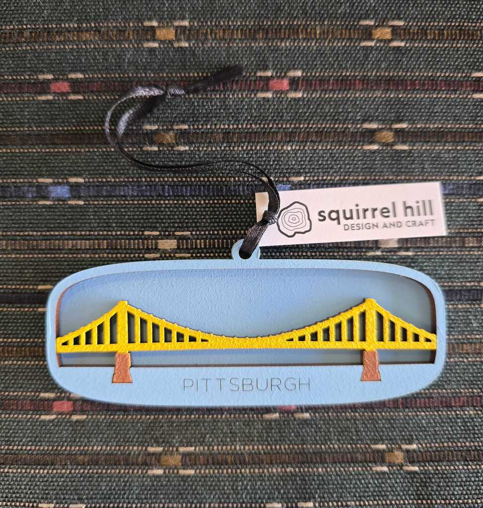 Painted Pittsburgh Bridge Ornament