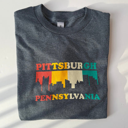 Pittsburgh Proud LS Tee - Dk Grey