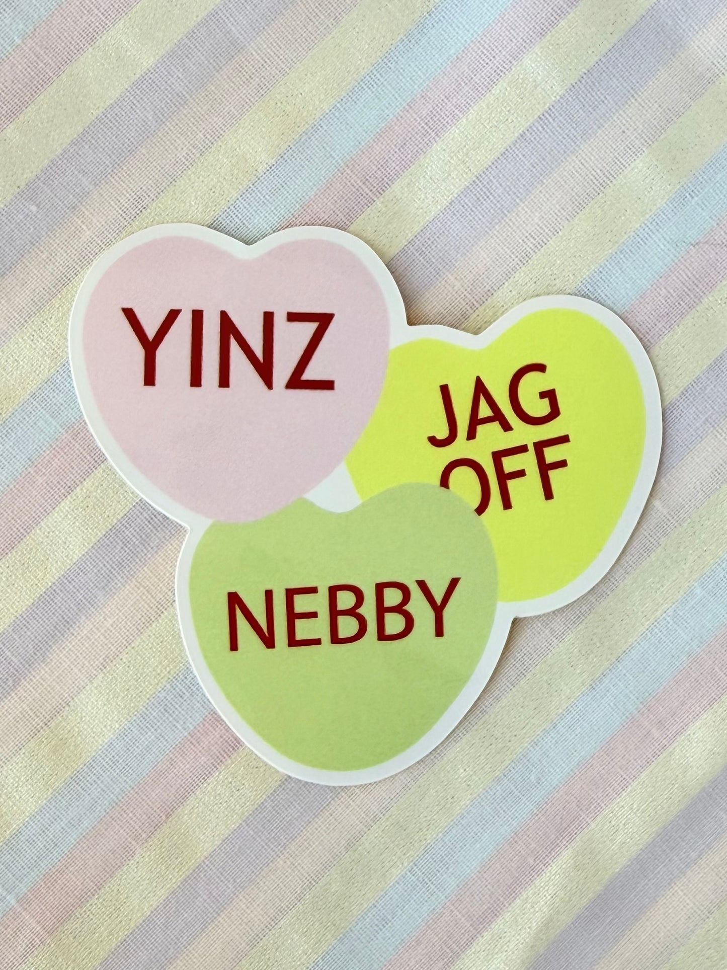 Pittsburghese Conversation Heart Sticker