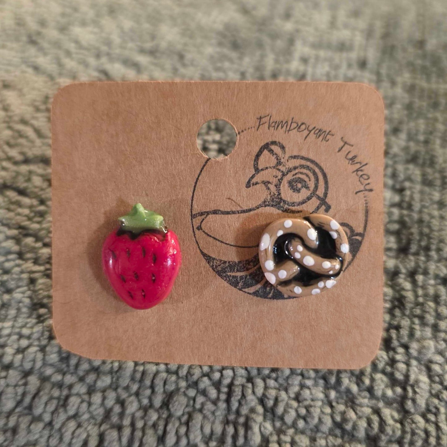 Strawberry Pretzel Earrings