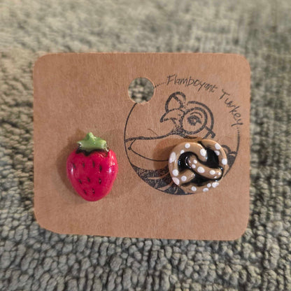 Strawberry Pretzel Earrings