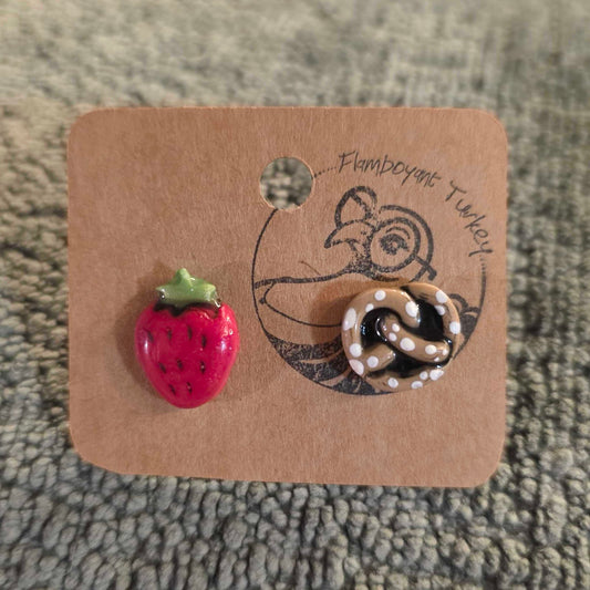 Strawberry Pretzel Earrings