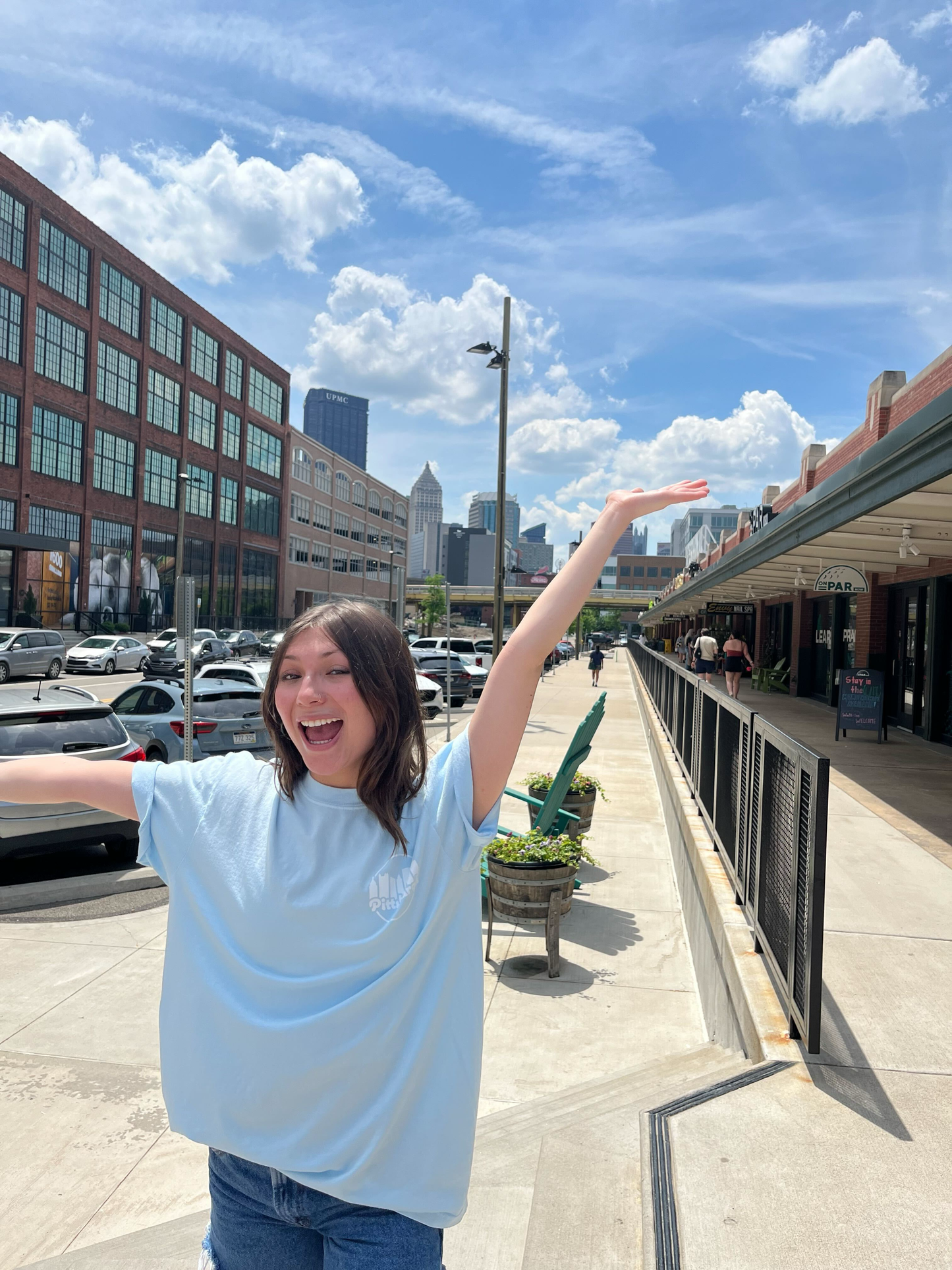 Skyline Emblem Chambray Tee