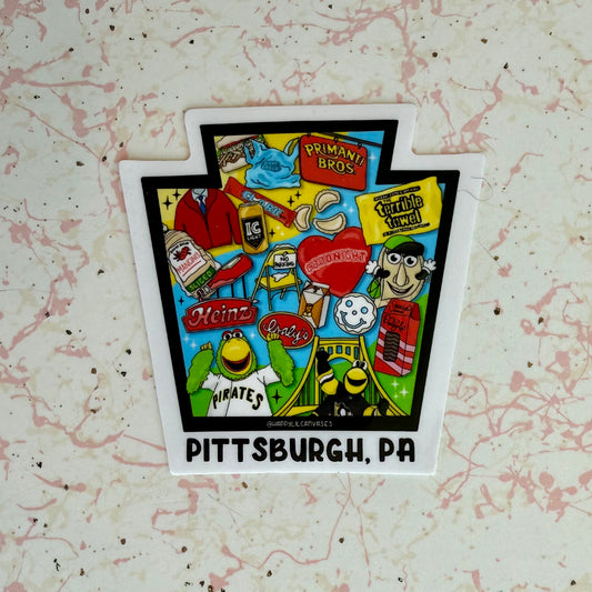 Pittsburgh Keystone Staples Sticker