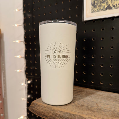 love, Pittsburgh Tumbler - White