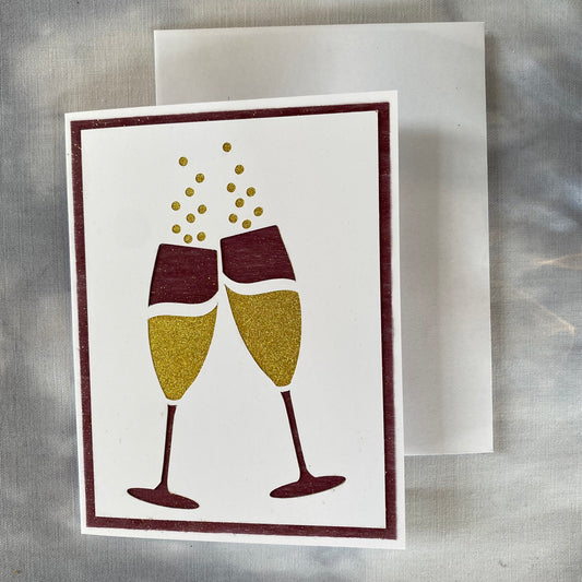 Champagne Flutes Card