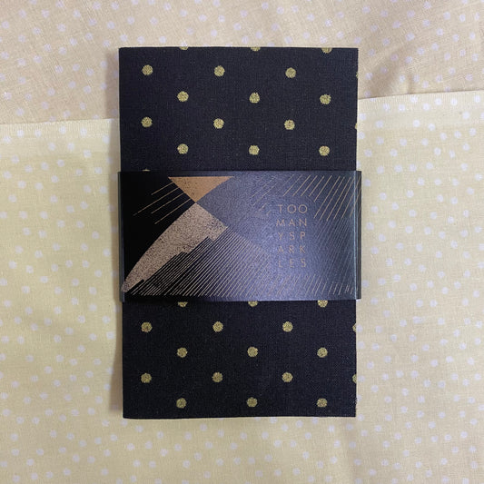 Black and Gold Polka Dots Small Notebook