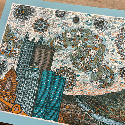 Starry Pittsburgh Night Print