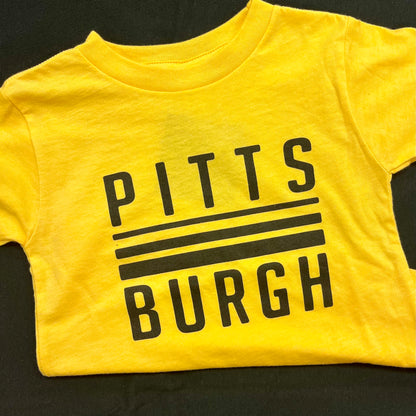 Rivers Stripe Toddler Tee - Yellow Heather