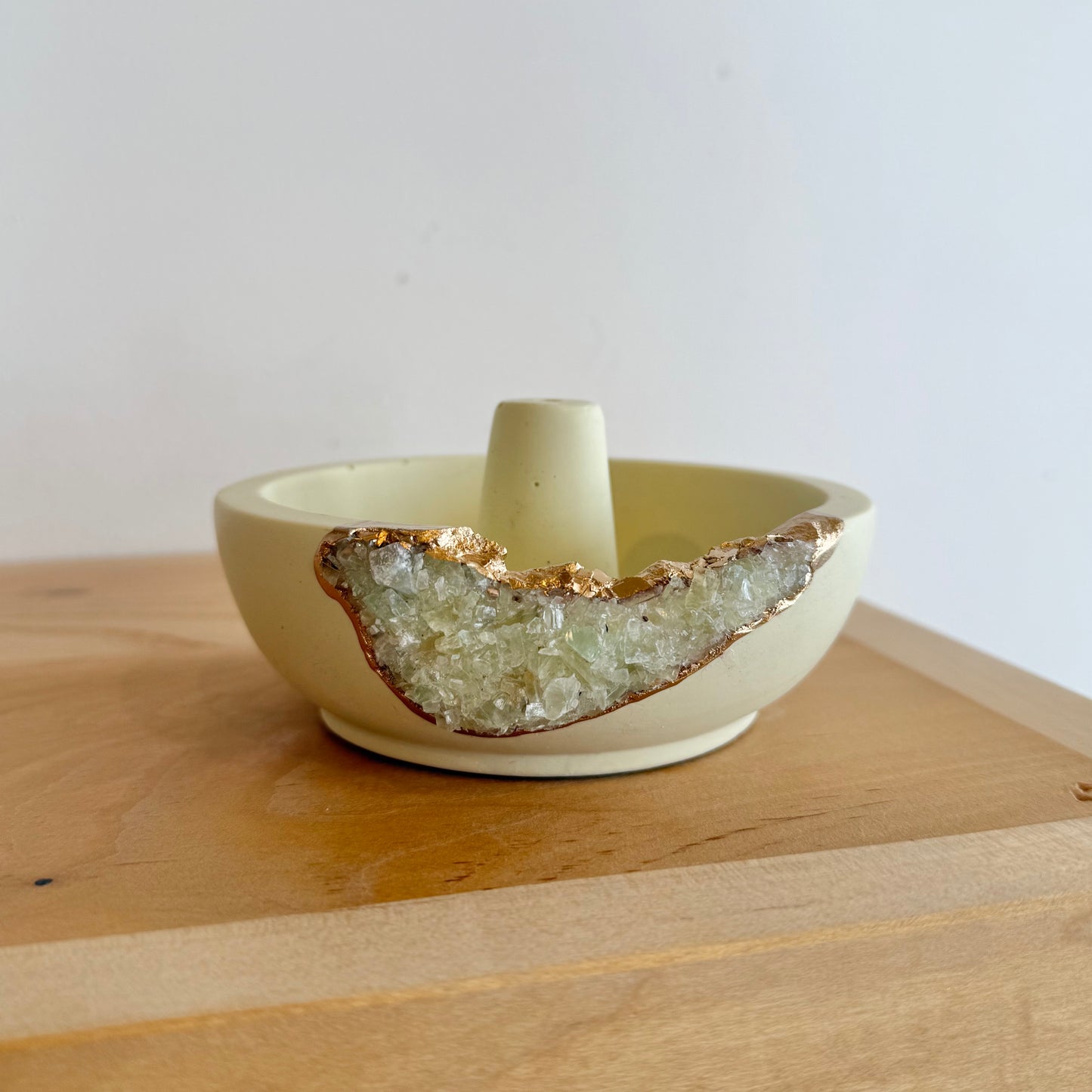 Incense Holder - Green Calcite