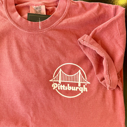Bridge Emblem Tee - Crimson