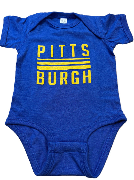 Rivers Stripe Onesie - Bermuda Blue
