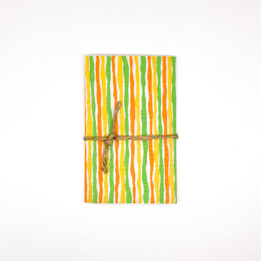 Citrus Seersucker Stripe Small Notebook