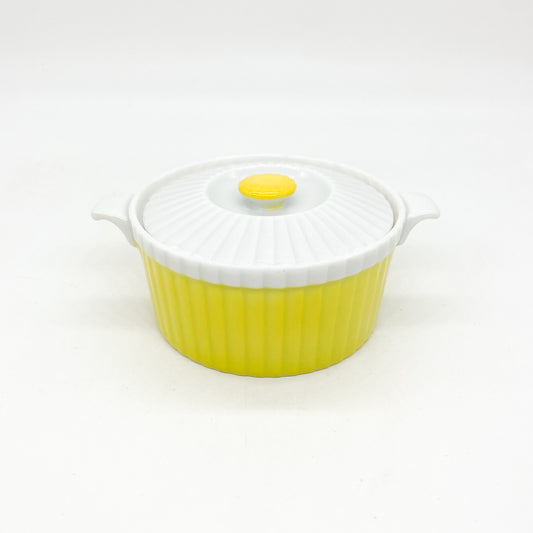 Lidded Handle Yellow Dish