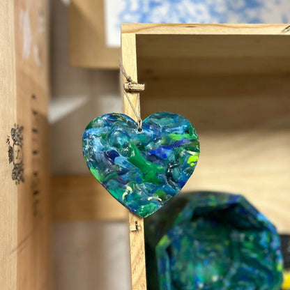 Upcycled Heart Ornament