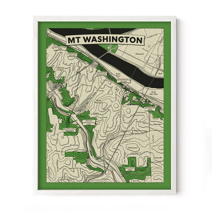 Mt Washington Map Print