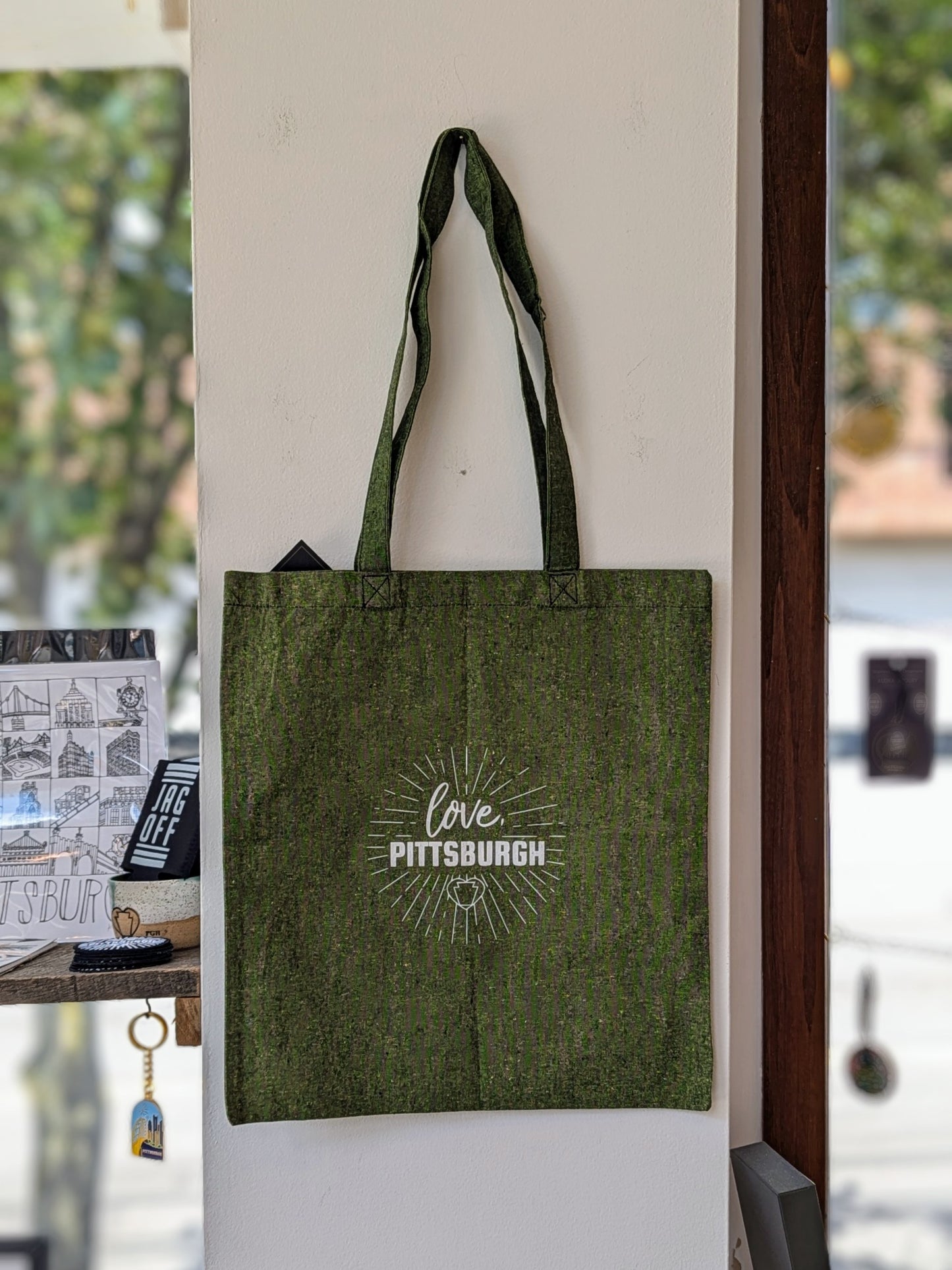 Green Heather Logo Tote