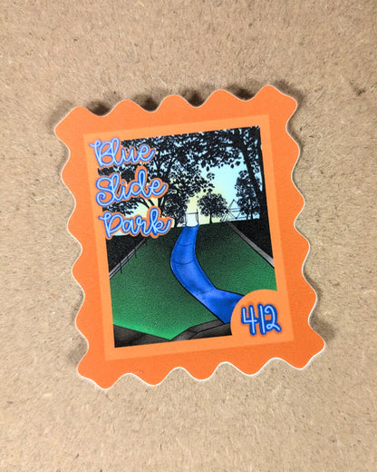 Blue Slide Park Stamp Sticker