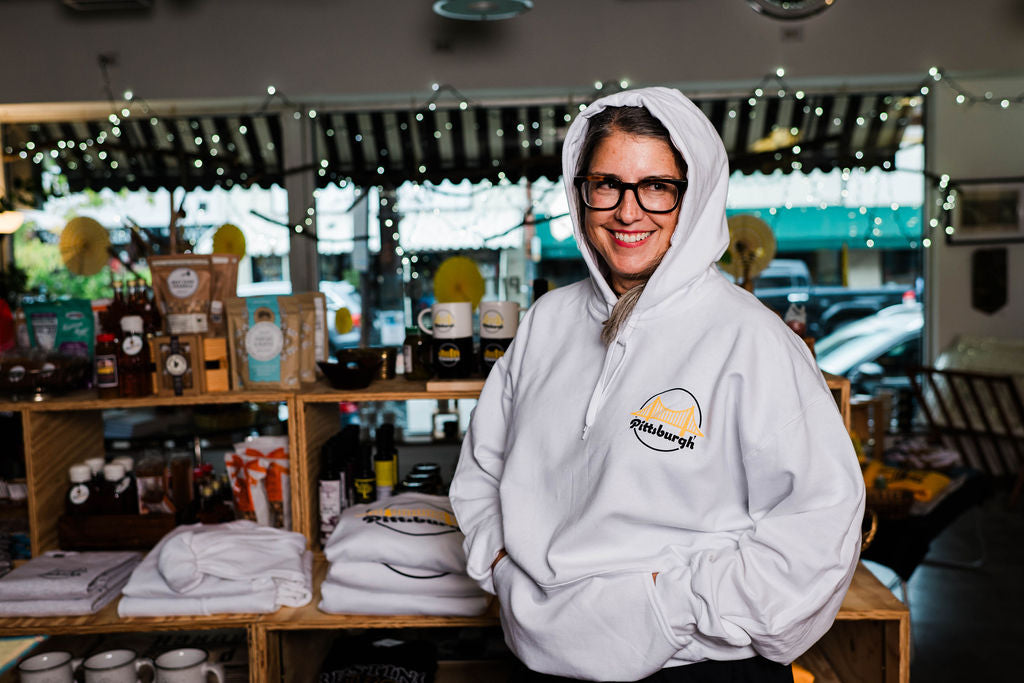 Bridge Emblem Hoodie - White