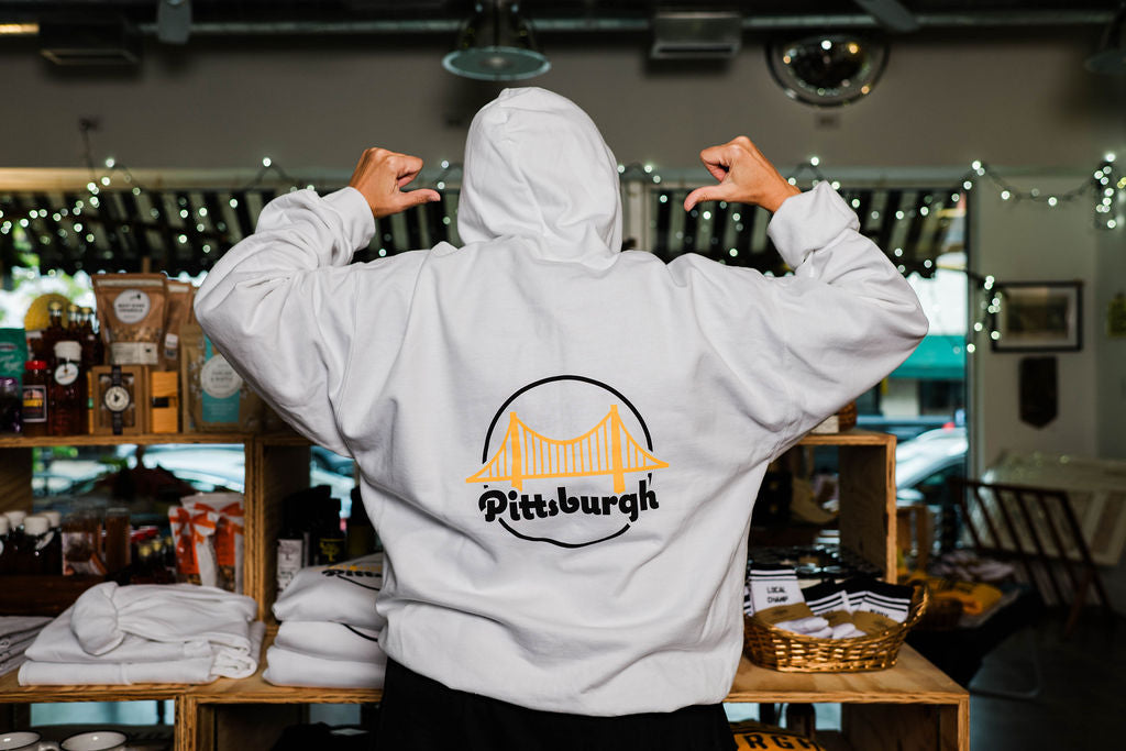 Bridge Emblem Hoodie - White