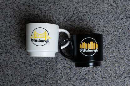 Black Skyline Stack Mug