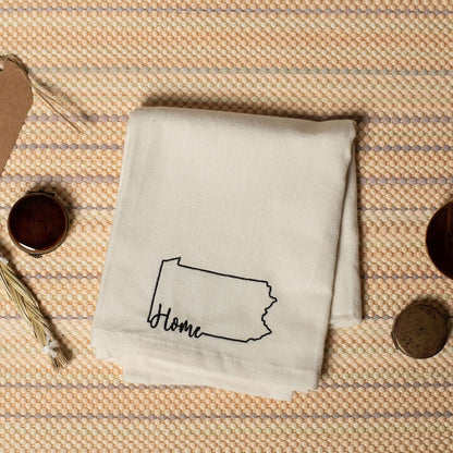 Home Tea Towel - Natural and Black