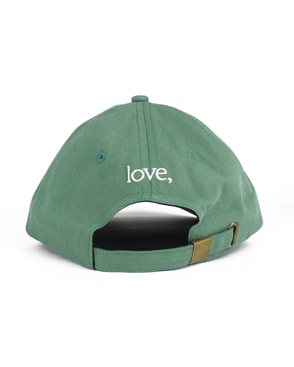 Small Heart Dad Hat - Faded Jade