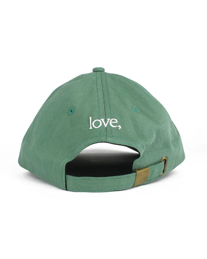 Small Heart Dad Hat - Faded Jade