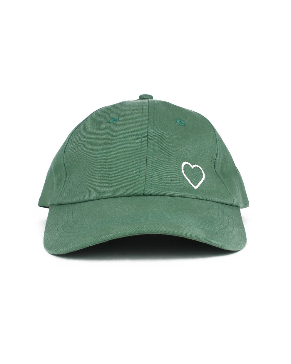 Small Heart Dad Hat - Faded Jade