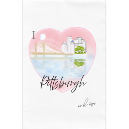 I Heart PGH Tea Towel