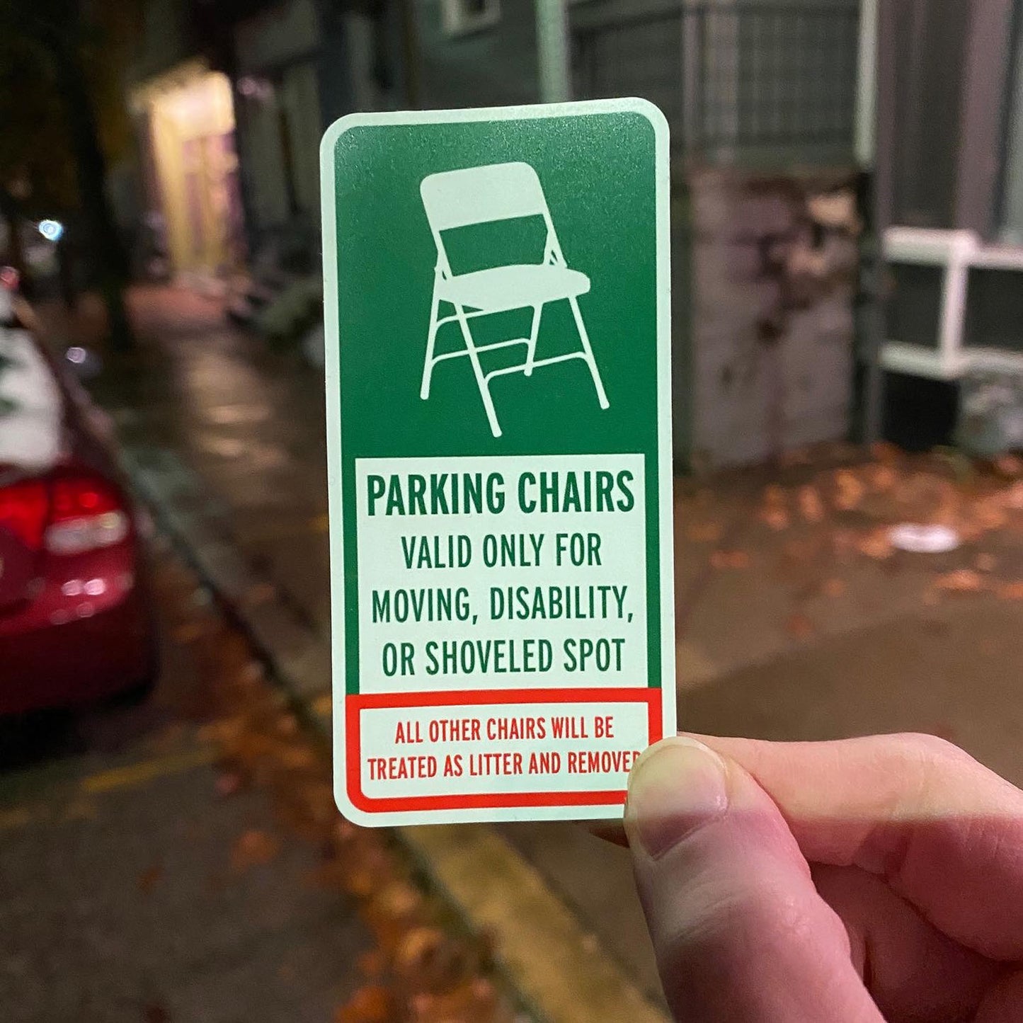 Parking Chair Sticker