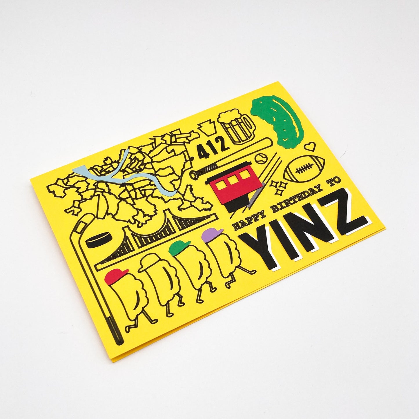 Happy Birthday To Yinz Collage Card
