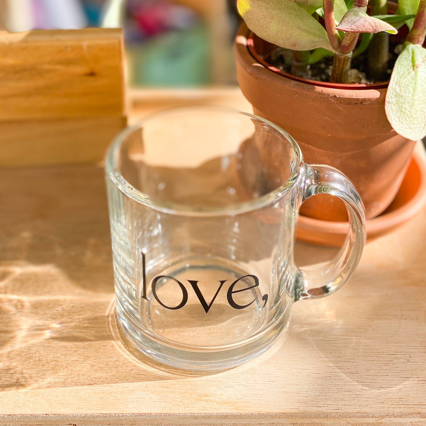 love, Glass Mug