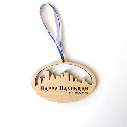 Wood Hanukkah Ornament