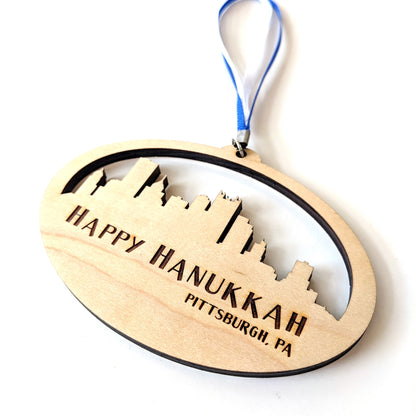 Wood Hanukkah Ornament