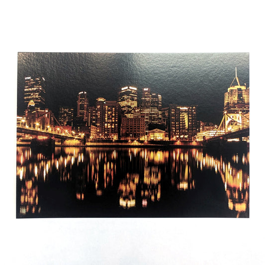 Black and Yellow Reflections Postcard