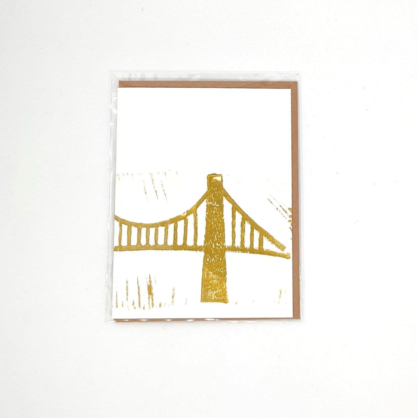 Gold Bridge Block Print Card