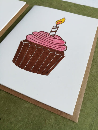 Birthday Cupcake Card - Assorted